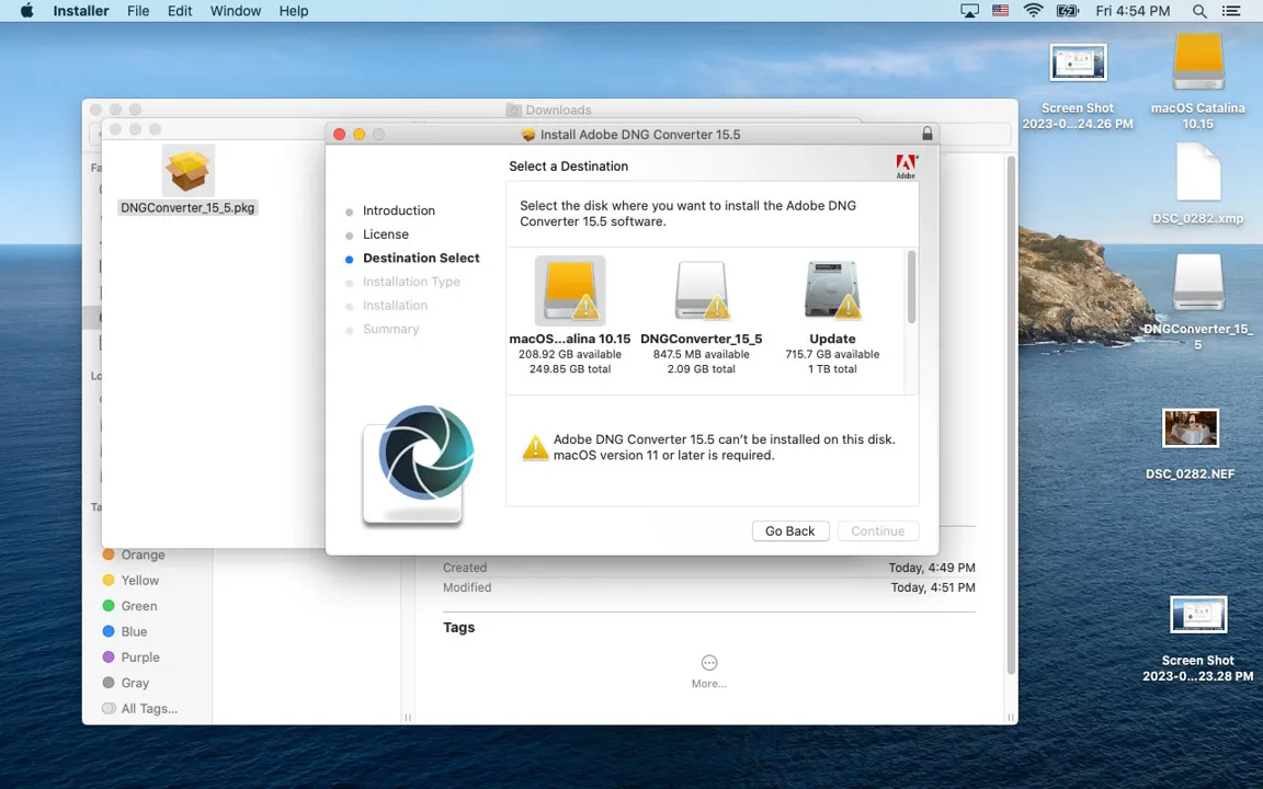 Captura Adobe DNG Converter for macOS 1