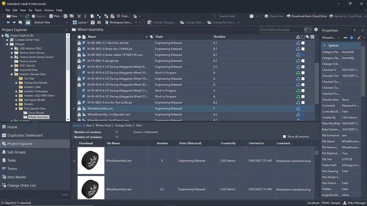 Captura Autodesk Vault Professional Client 1