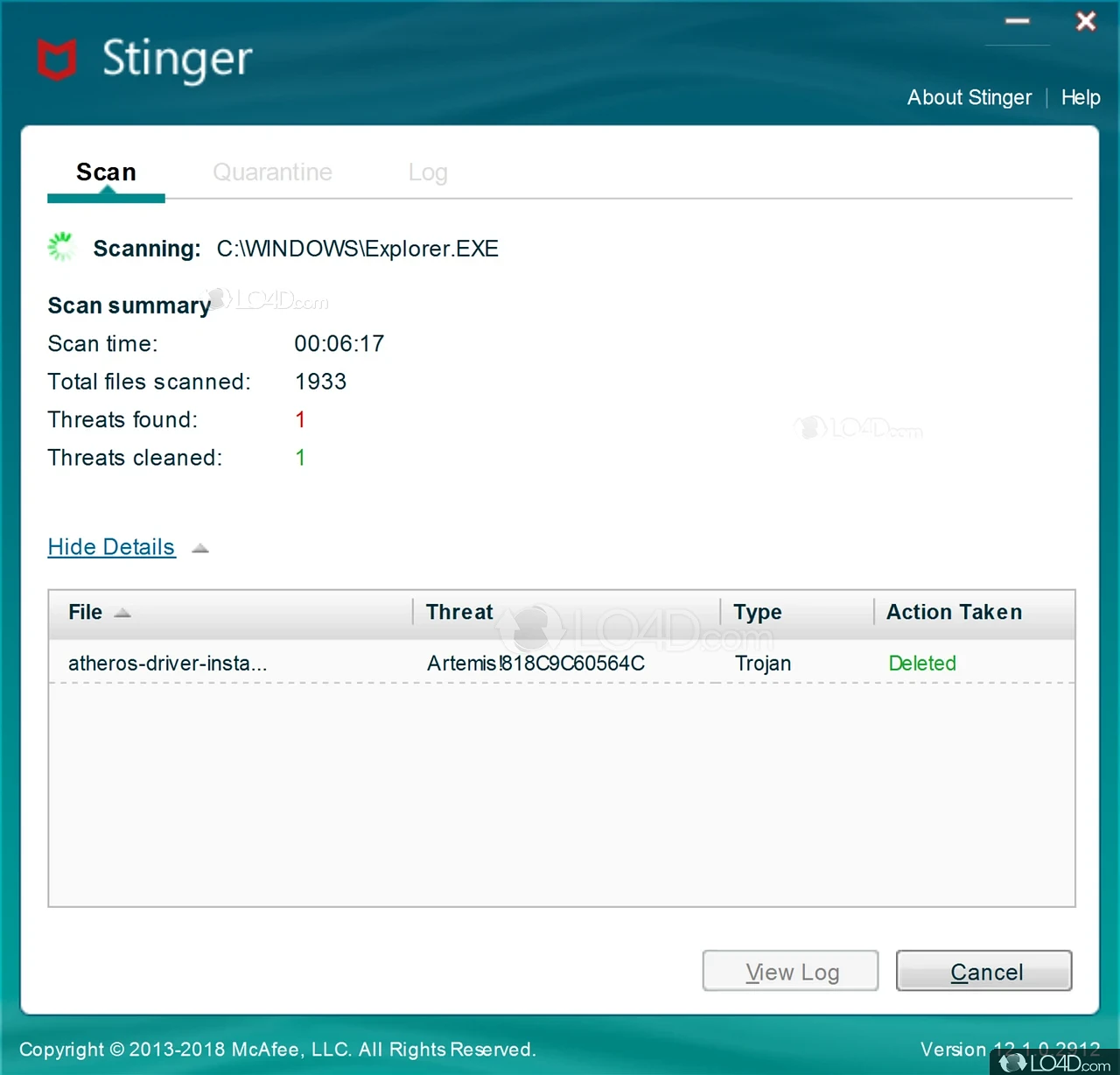 Descargar-o8wyxcu7-McAfee Avert Stinger 12.2.0.206 Portable