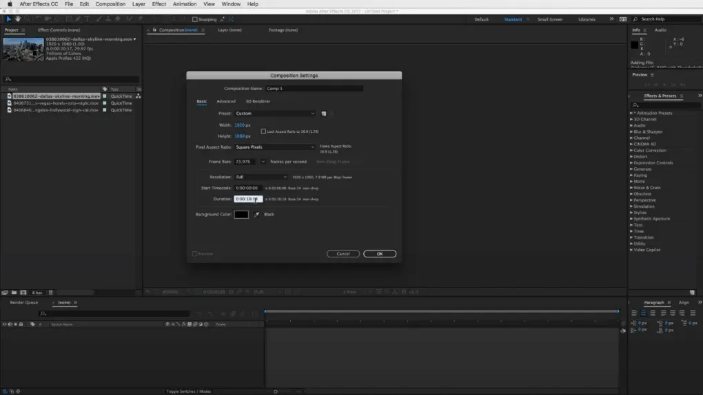 Captura Adobe After Effects for macOS 1