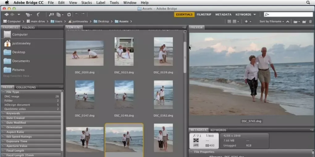 Captura Adobe Bridge para macOS 1