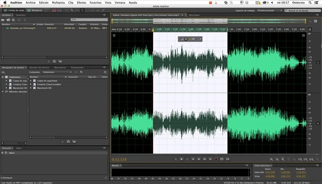 Captura Adobe Audition for macOS 2