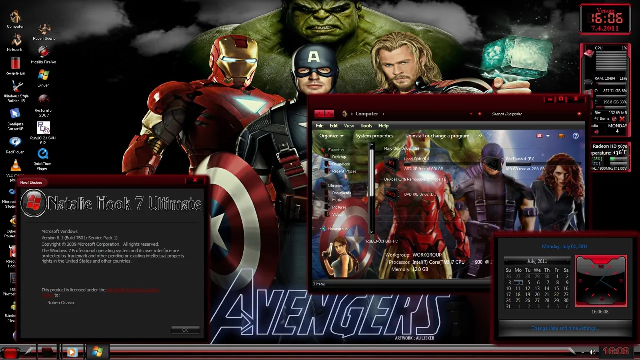 Windows 7 Ultimate Avengers Edition 1