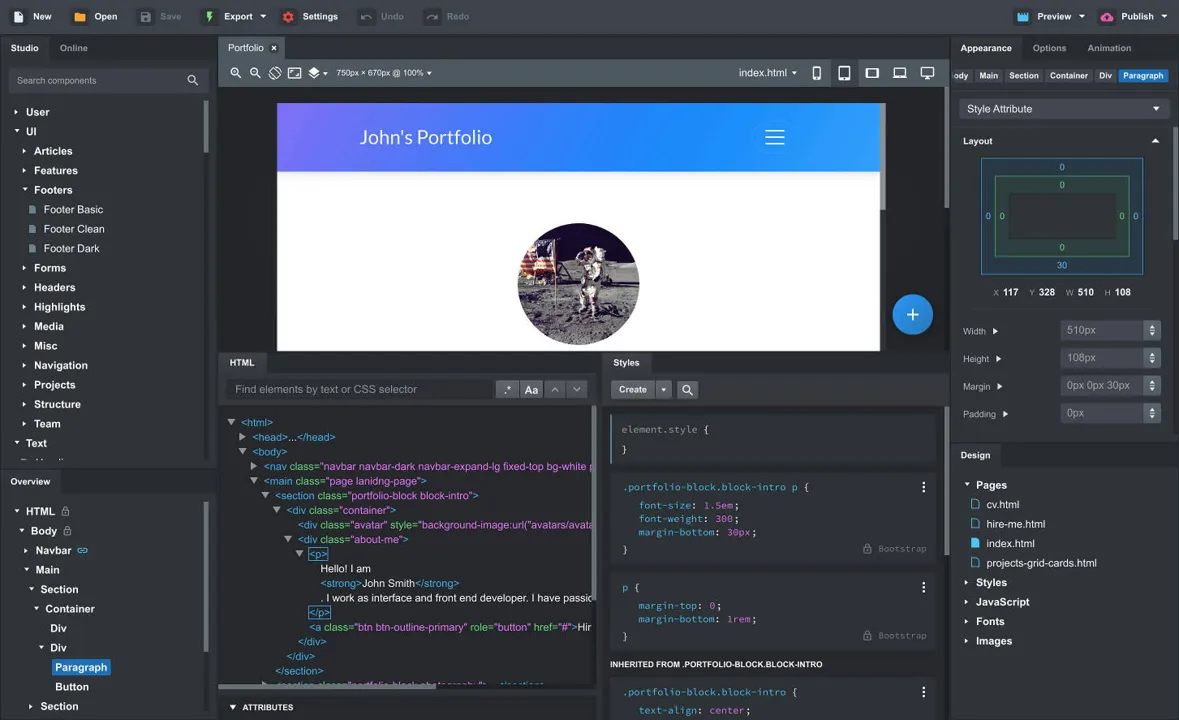 auf08z5d-Bootstrap Studio for Mac 6.0.2