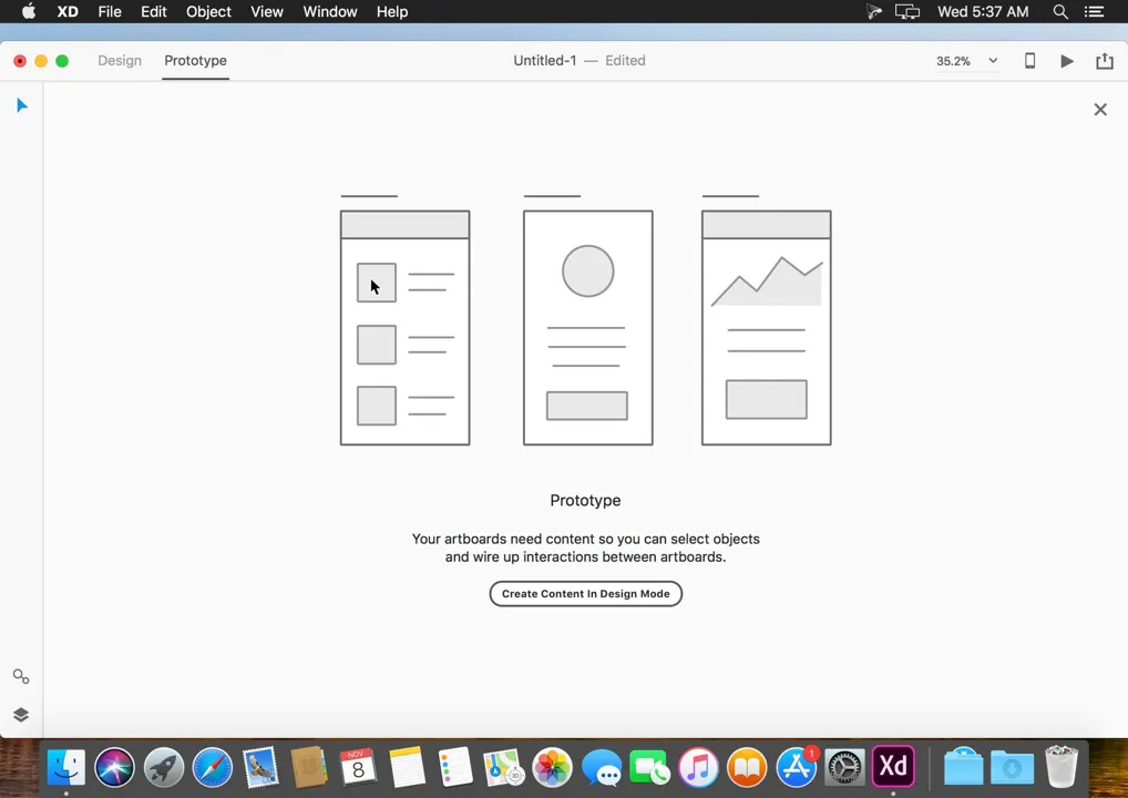 Captura Adobe XD for Mac 1