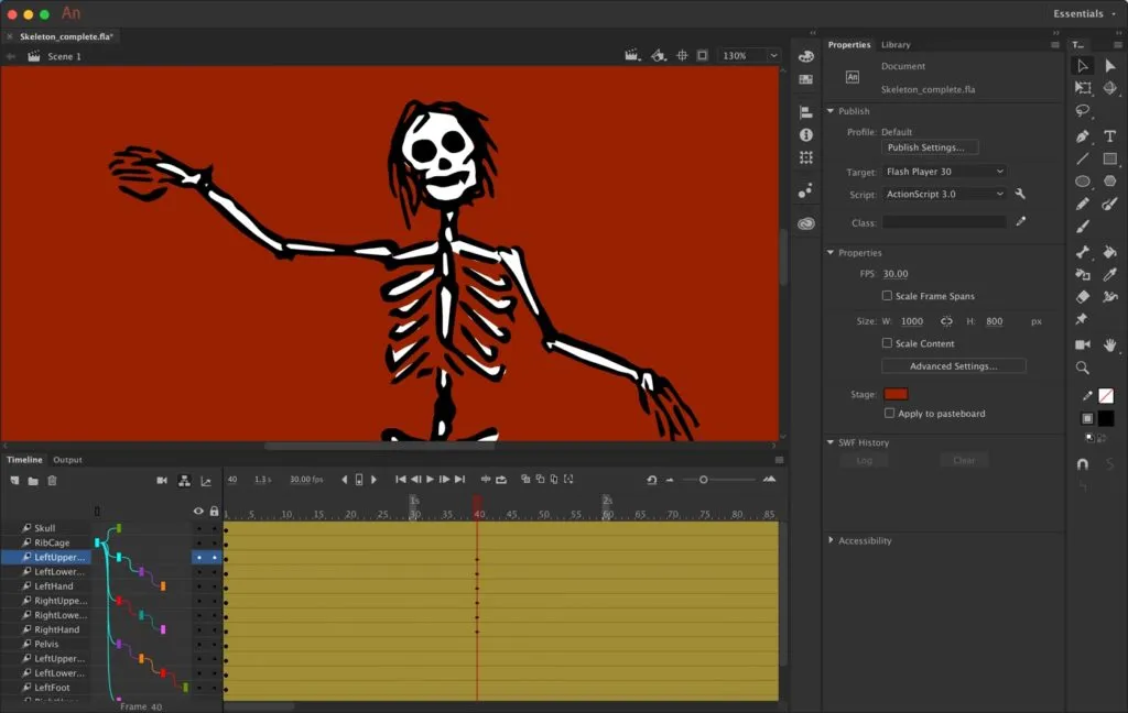 Captura Adobe Animate para Mac 2
