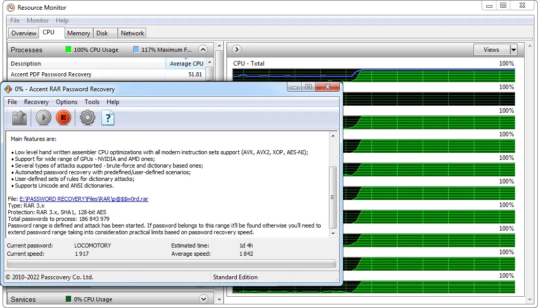 Accent RAR Password Recovery Professional-l57l5cw5-Captura-de-Pantalla
