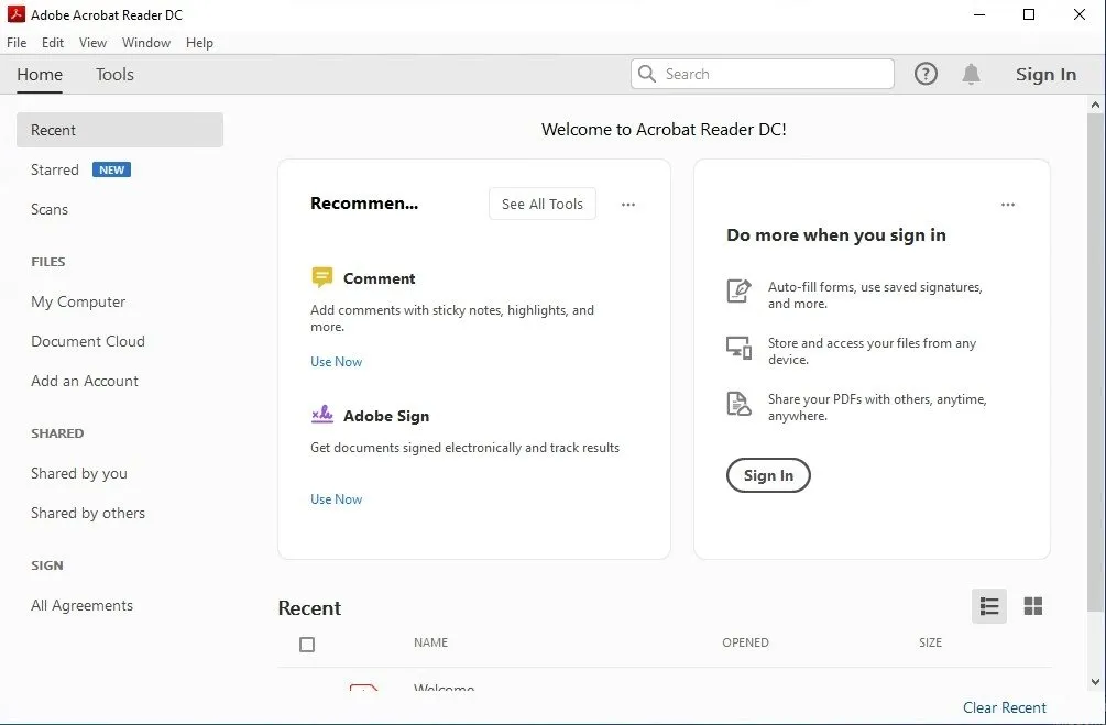 Captura Adobe Acrobat Reader DC 1