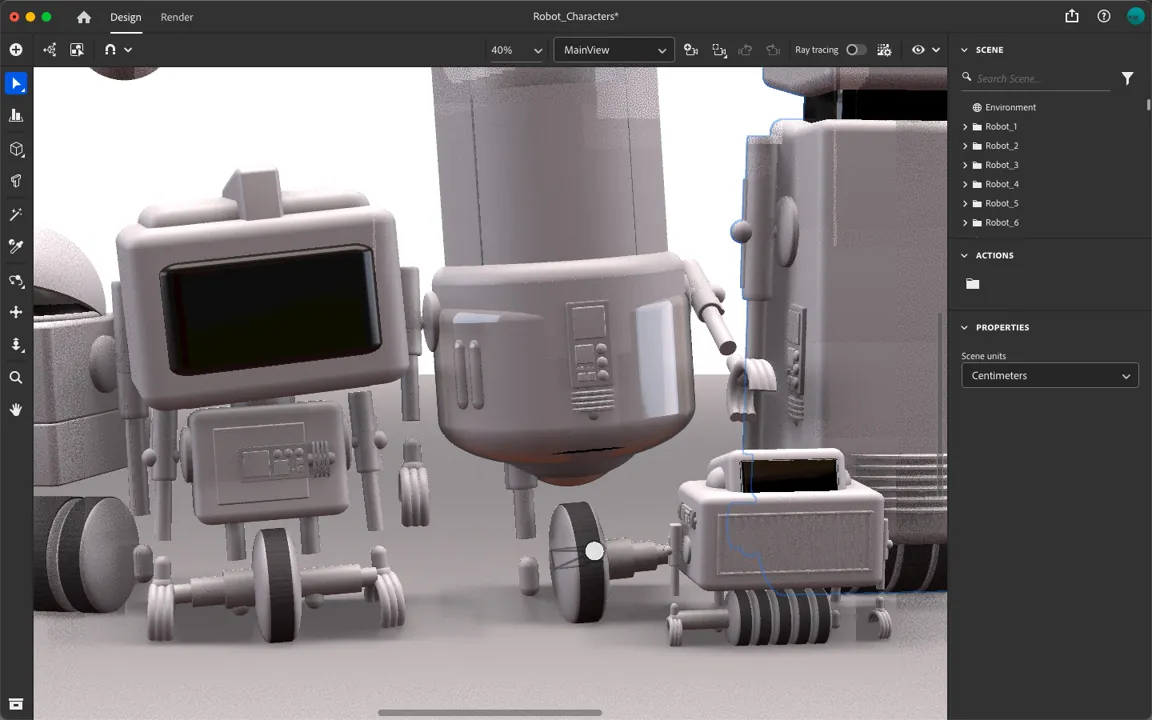 Captura Adobe Dimension 2