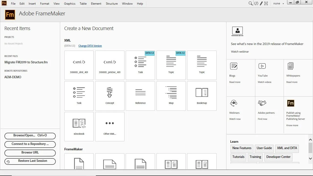 Captura Adobe FrameMaker 1
