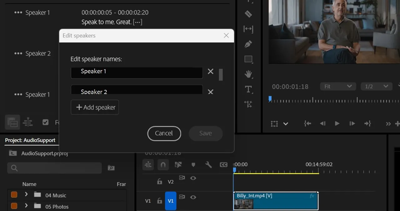 Captura Adobe Speech to Text for Premiere Pro 2