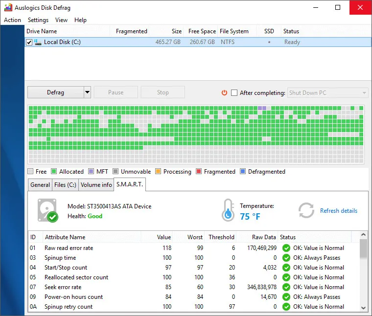 Auslogics Disk Defrag Pro-8hav944i-Captura de Pantalla