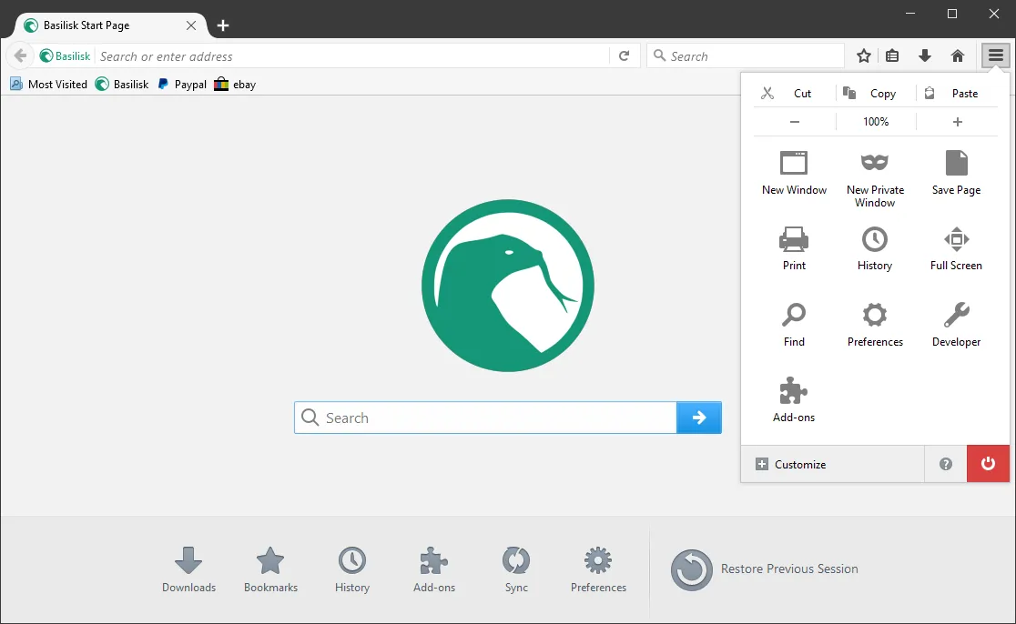 Basilisk Browser-brhz0w3h-Captura de Pantalla