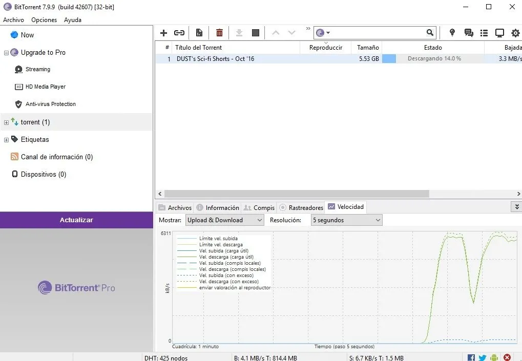 BitTorrent PRO-p3get1c1Captura de Pantalla
