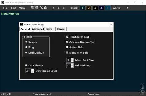 Black NotePad-q9wzpxvtCaptura de Pantalla