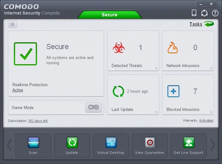COMODO Internet Security-t6ah1n2r-Captura de Pantalla