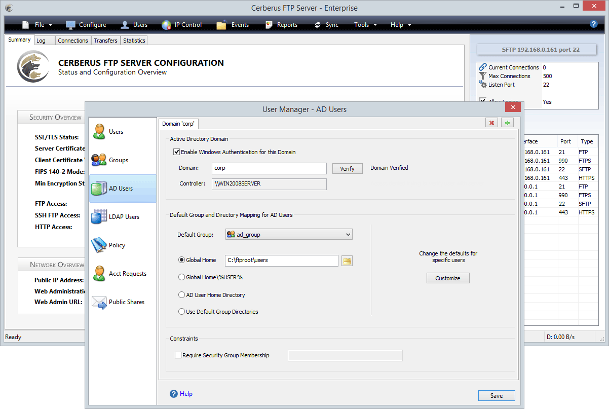 Cerberus FTP Server Enterprise-ojkg8yinCaptura de Pantalla