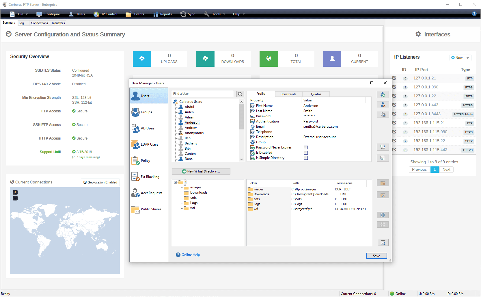 Cerberus FTP Server Enterprise-u5to861cCaptura de Pantalla