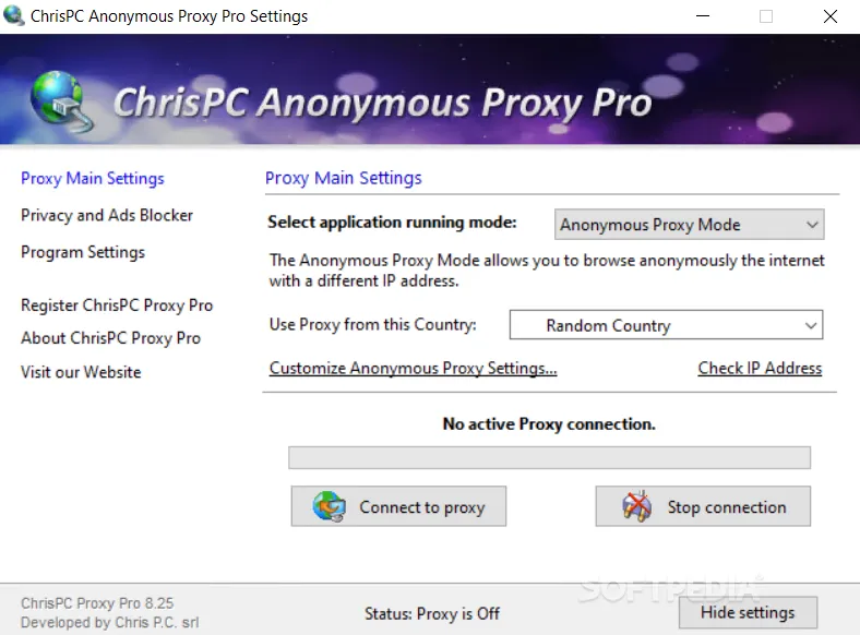 ChrisPC Anonymous Proxy Pro-dwexwpv3Captura de Pantalla
