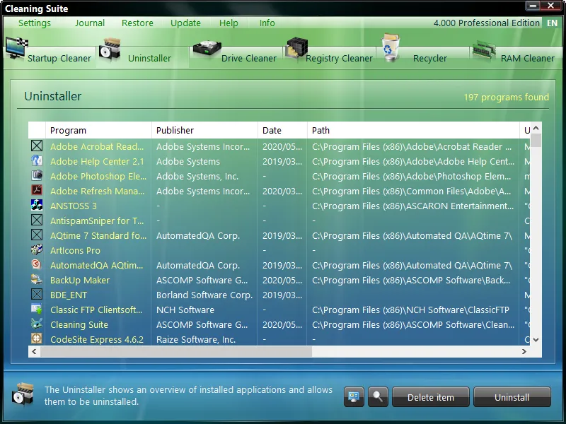Cleaning Suite Professional-vfewqbds-Captura de Pantalla