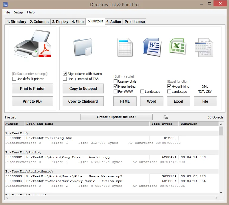 Directory List and Print Pro-yjic272oCaptura de Pantalla