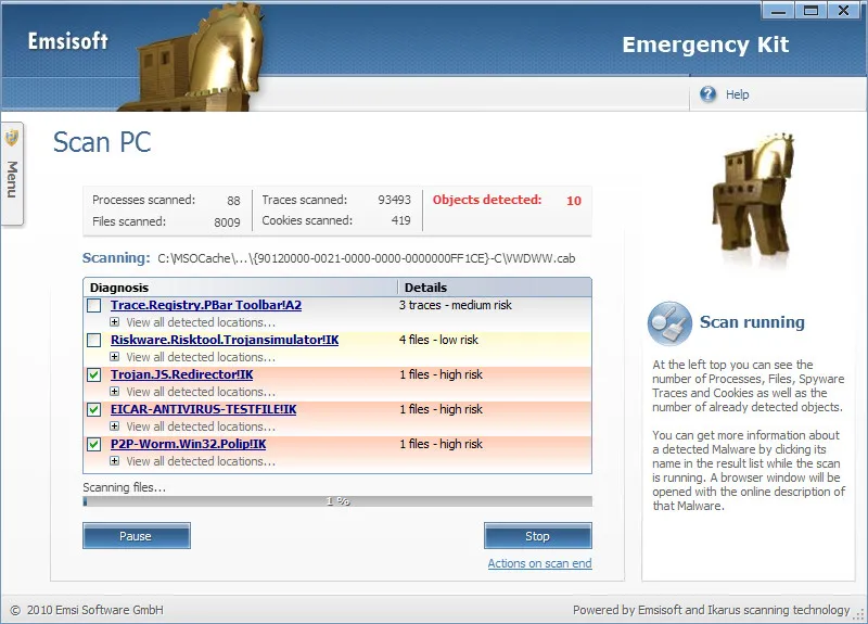 Emsisoft Emergency Kit-lhi2wvebCaptura de Pantalla