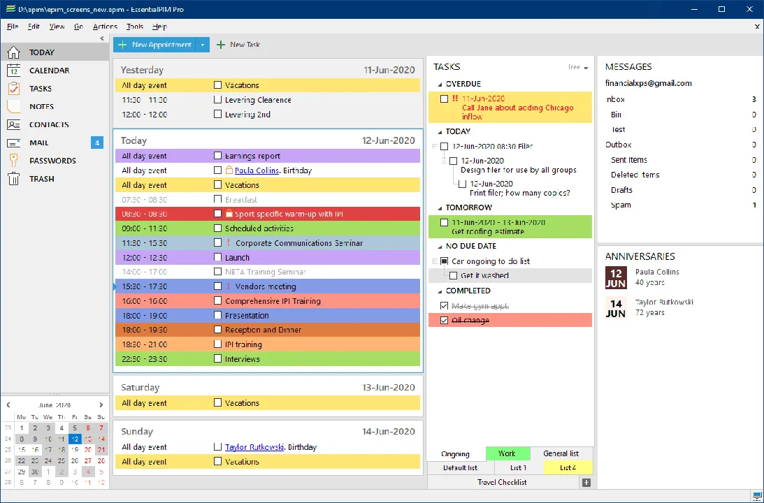 EssentialPIM Pro Business-upcm1fl6Captura de Pantalla