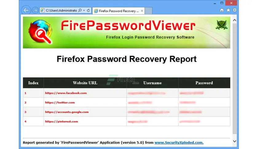 Firefox Password Viewer-hye156w8Captura de Pantalla
