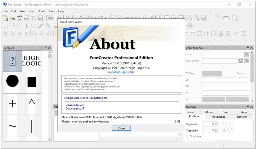 High-Logic FontCreator Professional-4dwbets8Captura de Pantalla