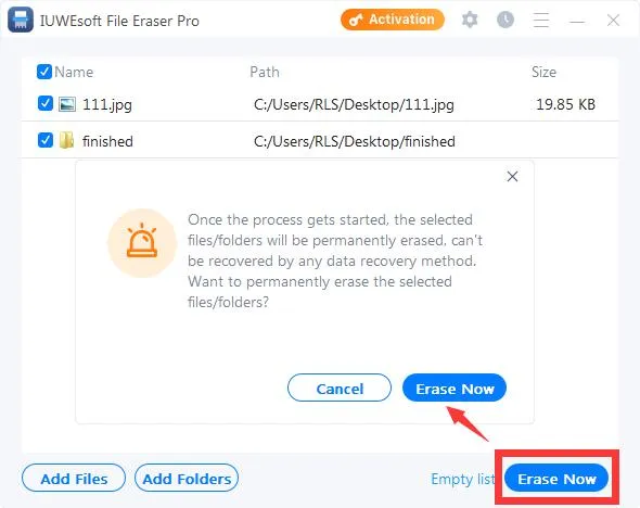 IUWEsoft File Eraser Pro-15hp3d3cCaptura de Pantalla