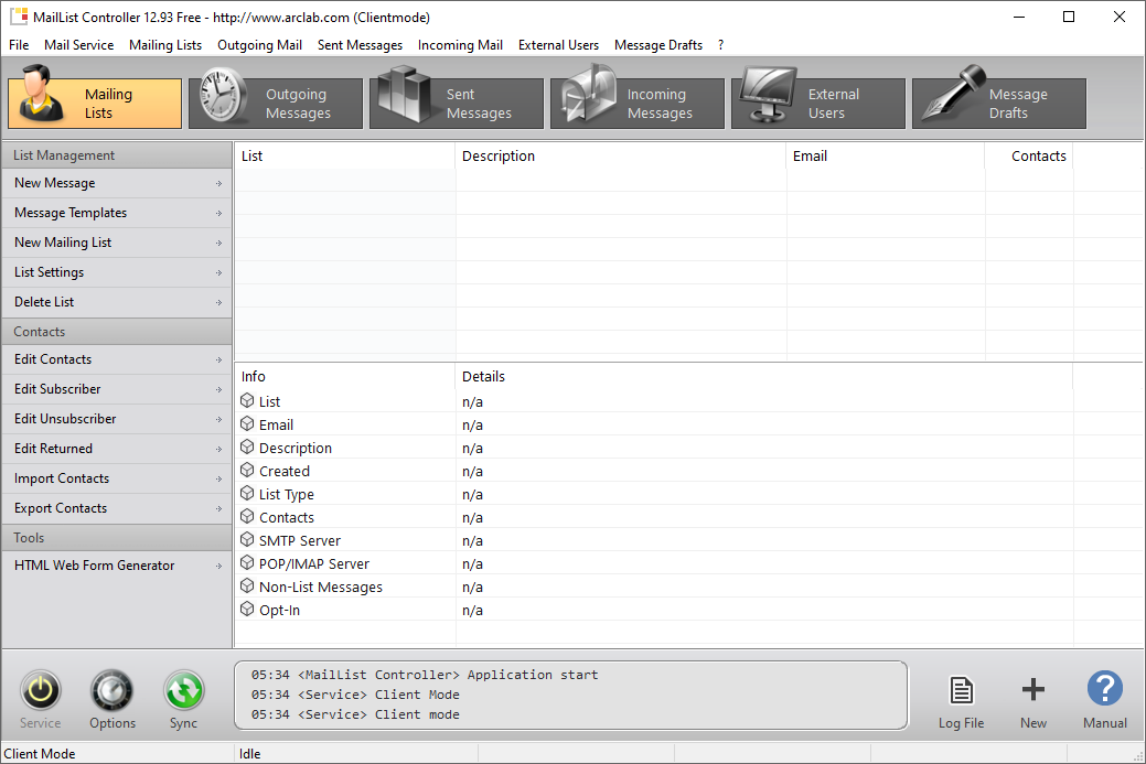 MailList Controller-qoi2ux12Captura de Pantalla