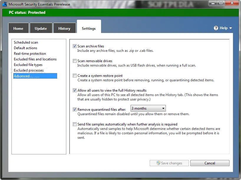 Microsoft Security Essentials-f3cwer5zCaptura de Pantalla