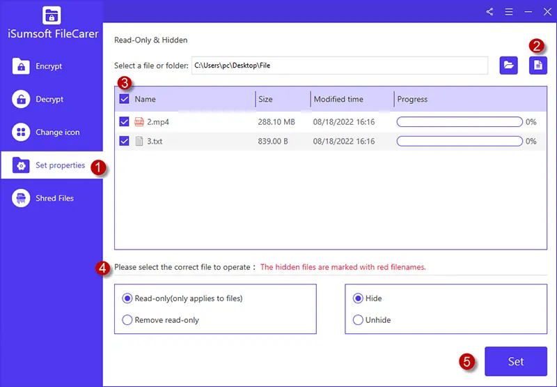 iSumsoft FileCarer-p7l0bsorCaptura de Pantalla