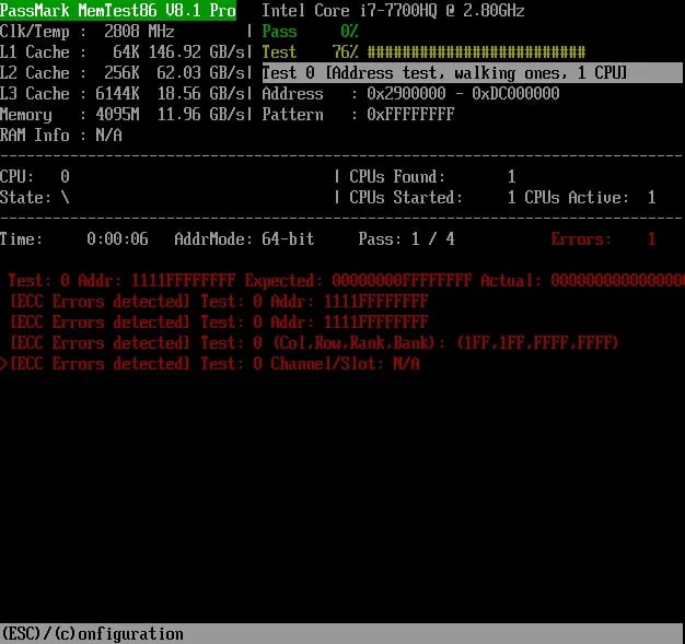 Memtest86 Pro-okkjv91u-Captura de Pantalla