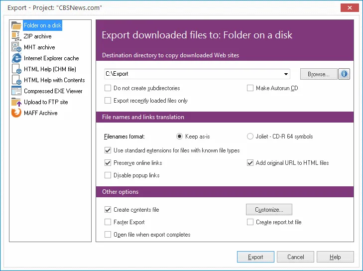 MetaProducts Portable Offline Browser-6zikpfg9-Captura de Pantalla