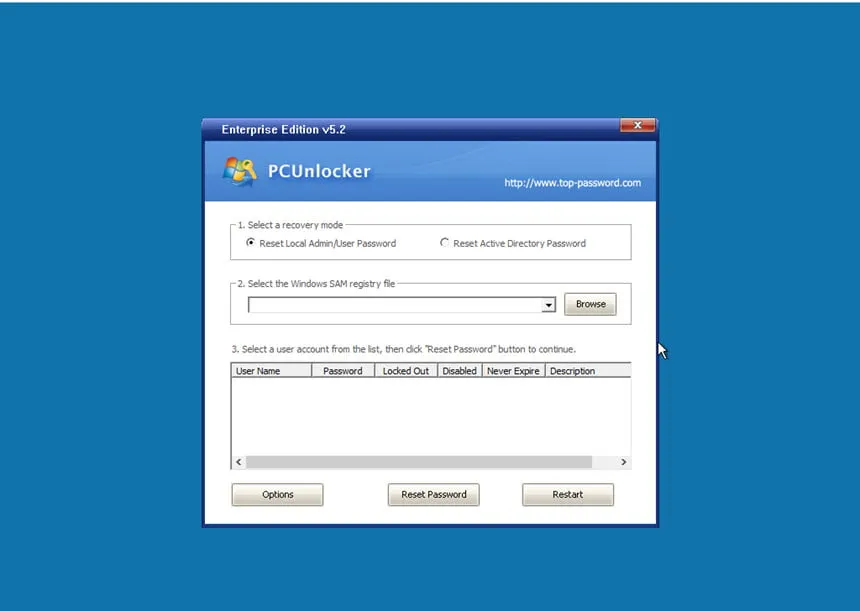 PCUnlocker Enterprise Edition-8aayq8k4-Capturas de Pantalla