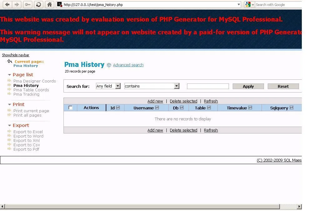 PHP Generator for MySQL Professional-k55yo1bq-Capturas de Pantalla
