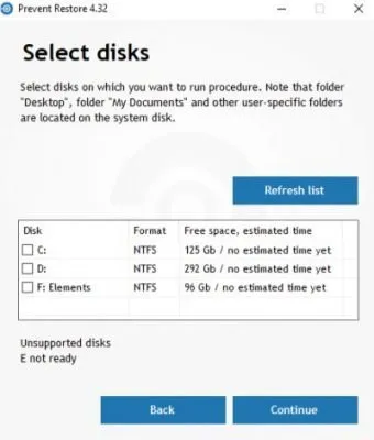 Prevent Restore Pro-wtk1qbug-Capturas de Pantalla