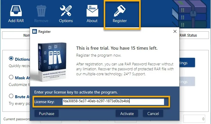 RecoverPassword RAR Password Recover-s47iv2a7-Capturas de Pantalla