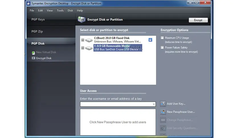 Symantec Encryption Desktop Professional-jh2ejop5-Captura de Pantalla