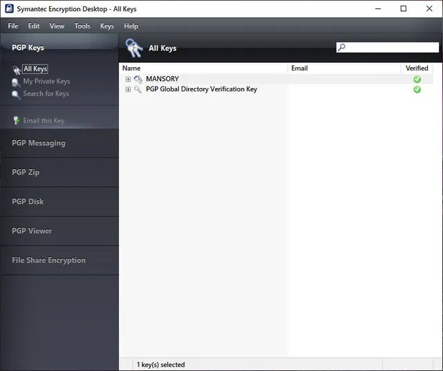 Symantec Encryption Desktop Professional-o4db8tne-Captura de Pantalla
