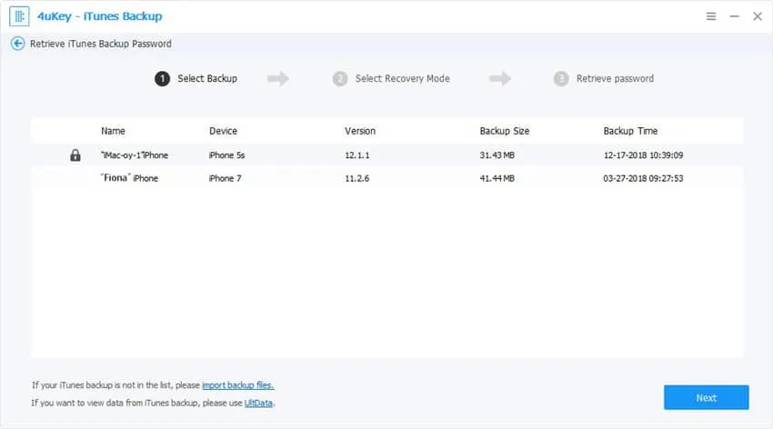 Tenorshare 4uKey iTunes Backup-jj34xmpy-Captura de Pantalla