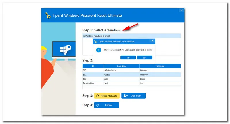 Tipard Windows Password Reset Ultimate-lzqkj2yv-Captura de Pantalla