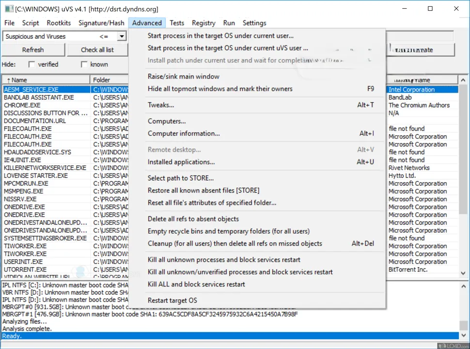Universal Virus Sniffer-1m9uau3j-Captura de Pantalla