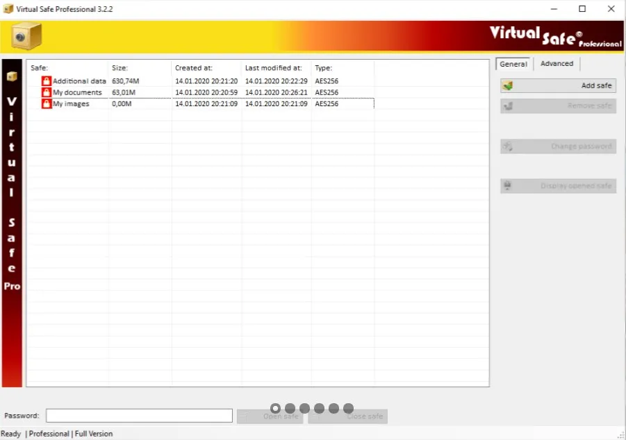 Virtual Safe Professional-t9k5e812-Captura de Pantalla
