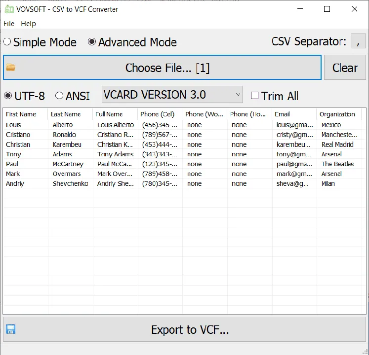 VovSoft CSV to VCF Converter-oj7nfena-Captura de Pantalla