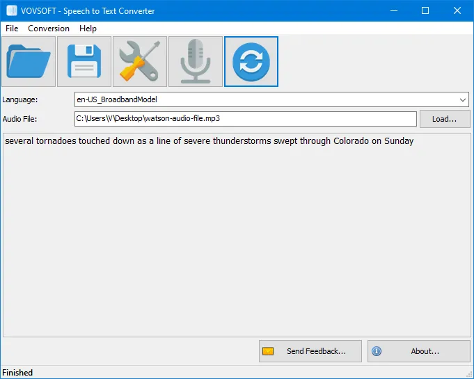 VovSoft Speech to Text Converter-xssk0r2j-Captura de Pantalla