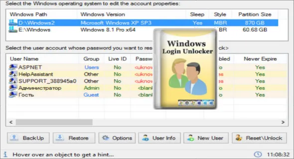 Windows Login Unlocker-0448252l-Captura de Pantalla