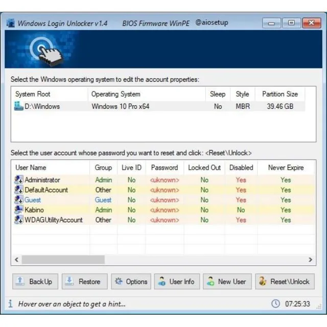 Windows Login Unlocker-9zddjpyg-Captura de Pantalla