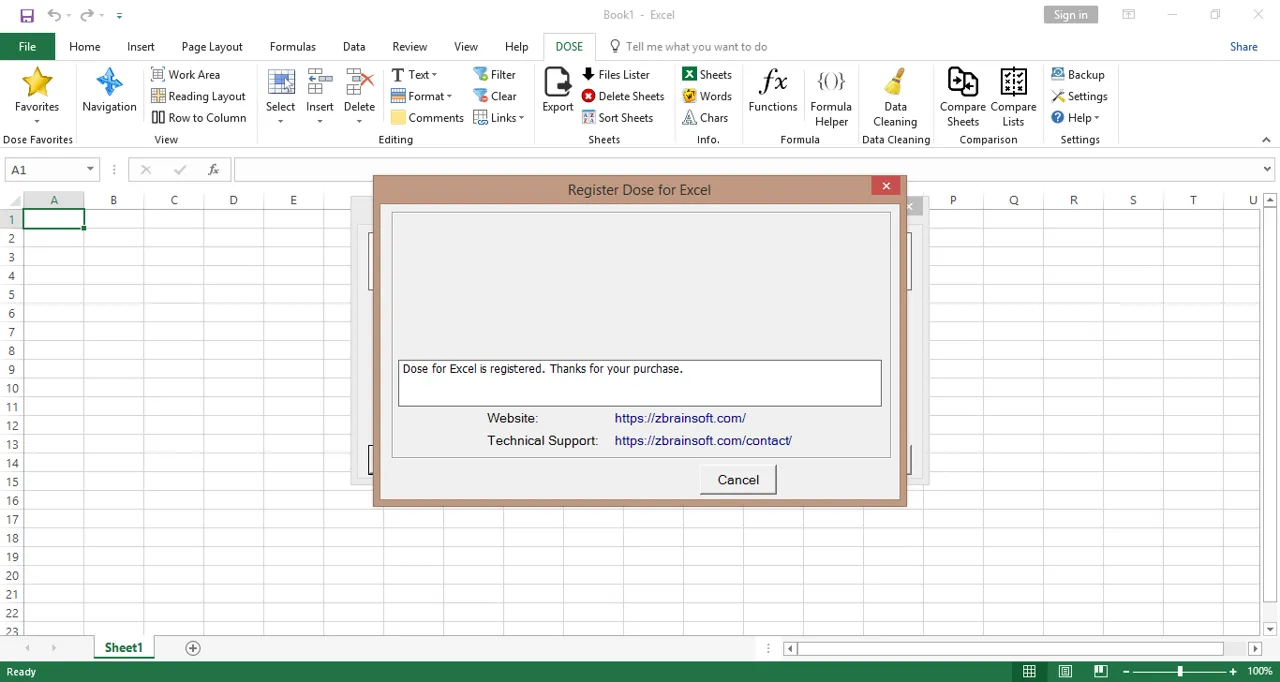 Zbrainsoft Dose for Excel-i4pp7dul-Captura de Pantalla